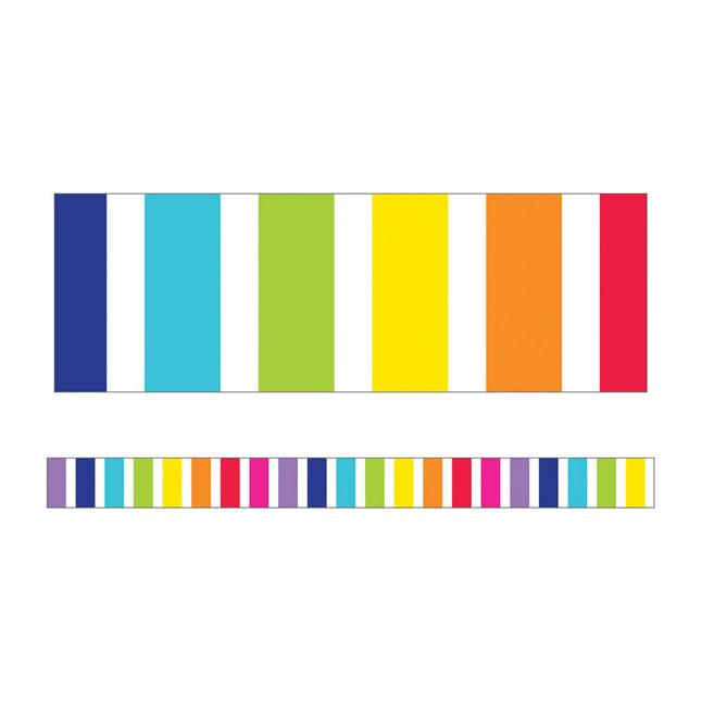 Vertical Rainbow Stripes Border