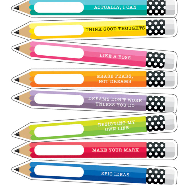 Black, White & Stylish Brights Pencil Accents