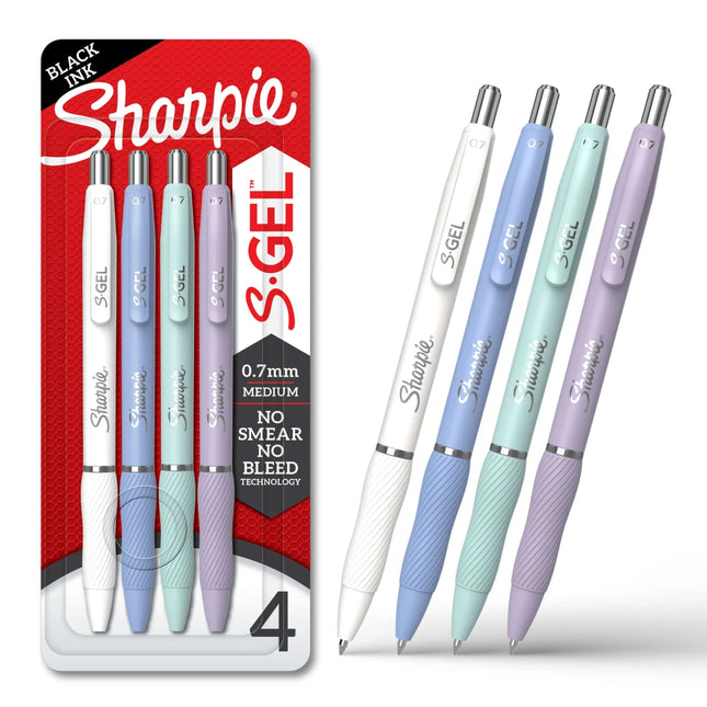 Sharpie Pen S-Gel, Pastel Body, Black Ink