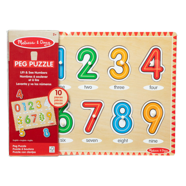 See-inside Numbers Peg Puzzle 10pcs