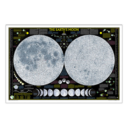 Earth's Moon Map, Laminated, 42.5" x 28.5"