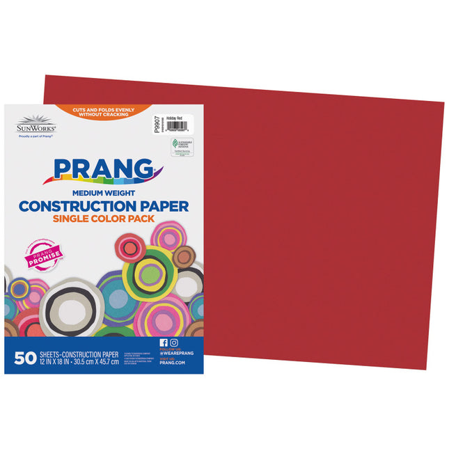 Prang, Holiday Red, 12x18