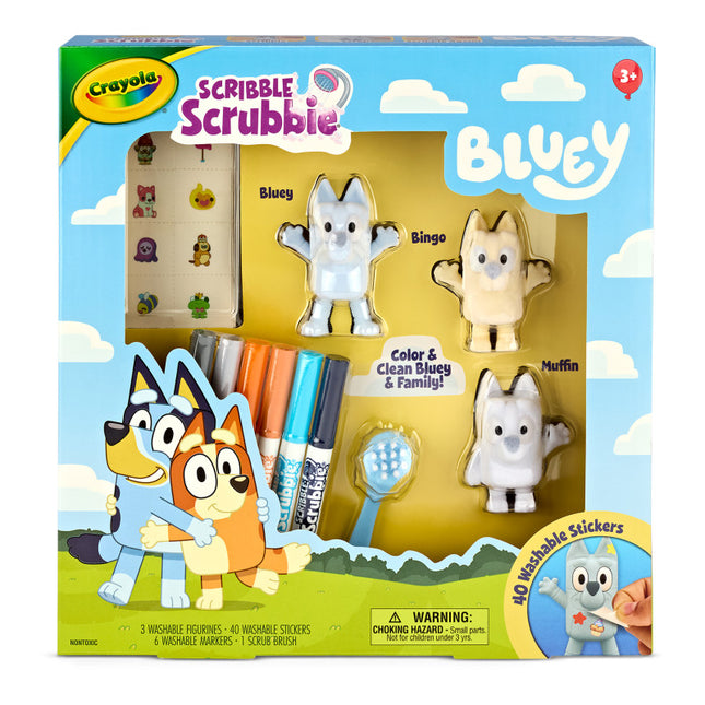 Scribble Scrubbie Bluey Deluxe 3ct