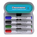 Classmaster Mag Dryerase Organizer W/ Magnetic Eraser And 4 Markers