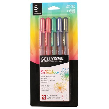 Gelly Roll Asst Gold Shadow, 5ct