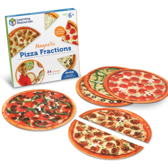 Magnetic Pizza Fraction Set, Pack of 6