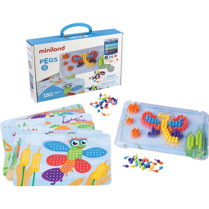 Pegs & Patterns Set, Bright Colors 180pc