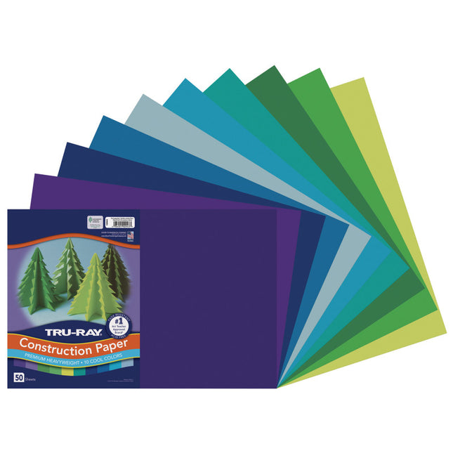 Tru-Ray, Cool Assorted Colors, 12x18