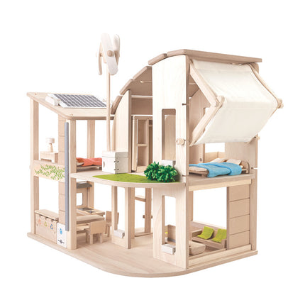 Green Dollhouse with Furniture