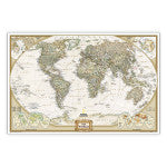 World Executive Map, Poster Size and Laminated, 36" x 24"