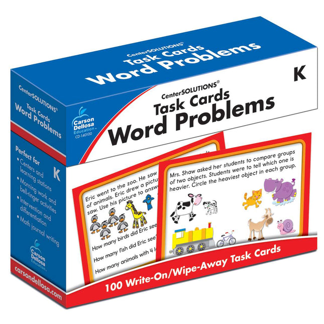 Center Solutions Task cards Word Problems K