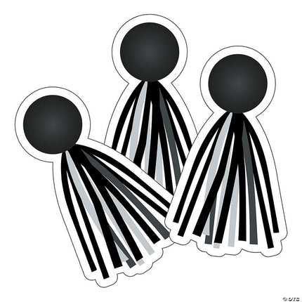 Simply Stylish Black & White Tassels Accents
