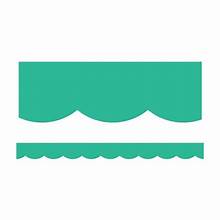 Black, White & Stylish Brights Turquoise Trim